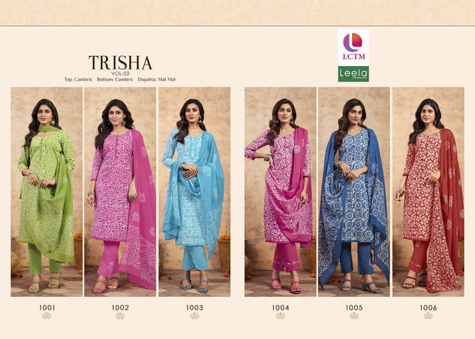 Trisha Vol 2 By Leela Cambric Printed Dress Material Wholesale Price In Surat
